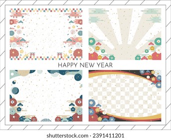 Easy-to-use Japanese-style frame set for the New Year