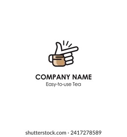 easy-to-use tea company or Institution vector logo