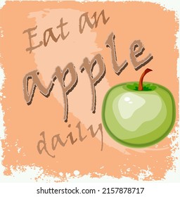 Eat An Apple Daily Poster