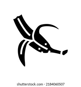 eat banana glyph icon vector. eat banana sign. isolated symbol illustration