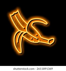 eat banana neon light sign vector. eat banana illustration