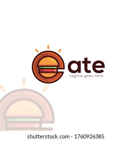 Eat burger logo template for personal or company