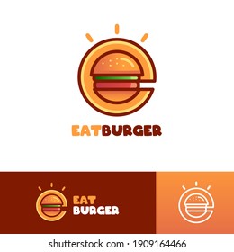 Eat burger logo template for personal or company