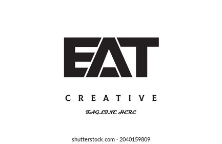 EAT creativo tres últimos logotipo vectorial