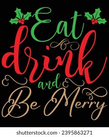 "Eat drink and be merry" EPS Vector File