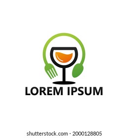 Diseño de plantillas de logotipo de bebida y comida