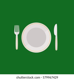 eat food cutlery green