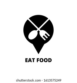 Eat food logo like icon design template. very simple, unique and modern design. suitable for cafe, restaurant and culinary business - vector illustration