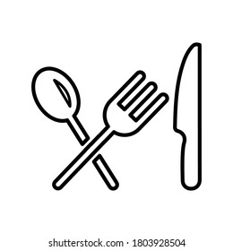 Eat, food, restaurant line icon. Outline vector on isolated white background