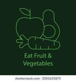 Eat Fruit and Vegetables: Nutritional Guide for Pregnant Moms with editable stroke.