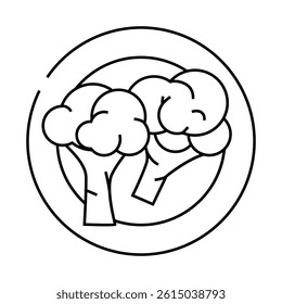 eat healthy food line icon vector. eat healthy food sign. isolated contour symbol black illustration