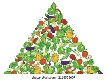 Eat healthy of fruits and vegetables - organic food banner vector illustration in flat style, fruits and cereals with simple shapes and shapes suitable for flyers, web posters, natural products presen