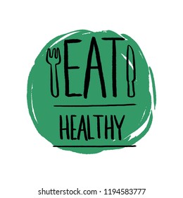 Eat healthy nature bio sign and logo. Organic fruit and vegan food or product badges, patches, tags. Usable for shirt print, restaurant, bar, fresh market, cafe, farm and natural product packaging