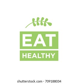 Eat healthy vector logo design