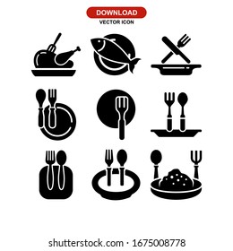 eat icon or logo isolated sign symbol vector illustration - Collection of high quality black style vector icons
