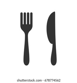 Eat Icon Logo Template - Fork, Knife Illustration Design. Vector EPS 10.