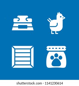 eat icon set. With package, pet food and full bowl  vector icons for graphic design and web