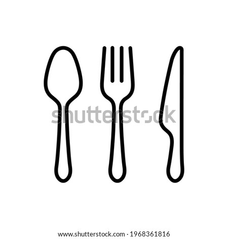 Eat icon vector . Restaurant symbol vector illustration. Cutlery, fork, knife, spoon, plate icon flat design