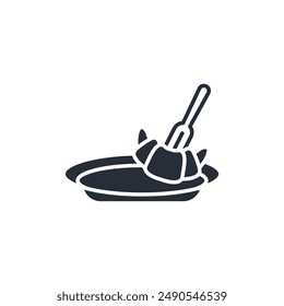 Eat icon. vector.Editable stroke.linear style sign for use web design,logo.Symbol illustration.