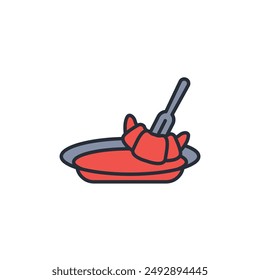 Eat icon. vector.Editable stroke.linear style sign for use web design,logo.Symbol illustration.