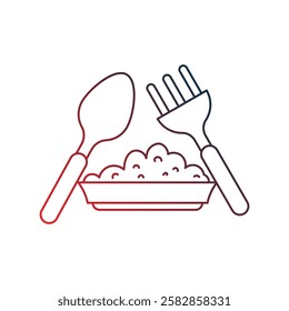 eat icon with white background vector stock illustration