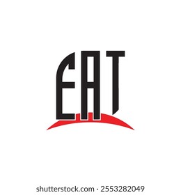 EAT letter logo design with white background in illustrator, vector logo modern alphabet font