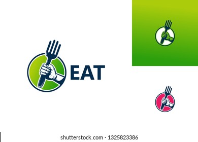 Eat Logo Template Design Vector, Emblem, Design Concept, Creative Symbol, Icon