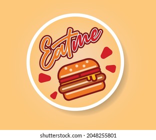 Cómeme etiqueta adhesiva Burger