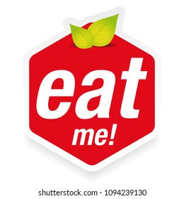 Eat me label sign