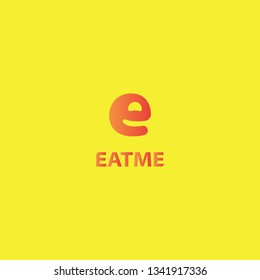 eat me logo with cute concept
