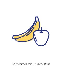 Eat More Fruits line icon for business website,apps, and many more