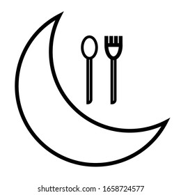 Eat at night Isolated vector illustration Ramadan icons. Arabian icon. Arabian vector icons set Islamic star mosque, happy Ramadan and Islam symbol.