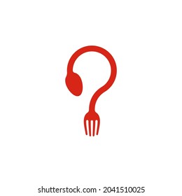 Eat question logo template design