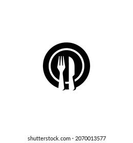 Eat, restaurant simple flat icon vector illustration