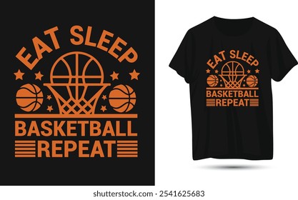 Eat sleep, basketball game, basketball t-shirt bundle, basketball vector, motivation, symbol, basketball, graphic