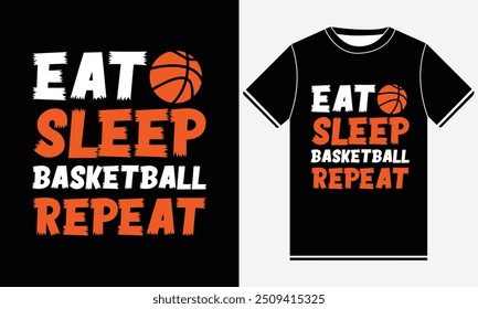 Eat sleep basketball repeat t shirt design