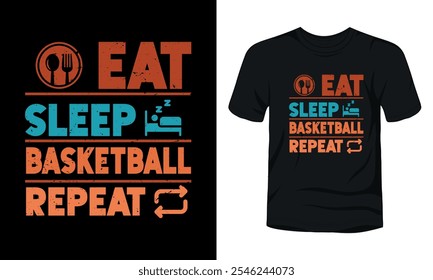 Eat Sleep Basketball Repeat t-shirt