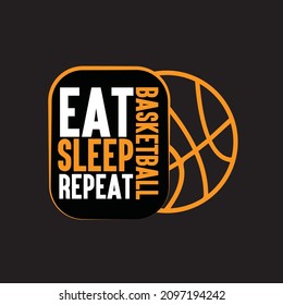 "Eat Sleep Basketball Repeat" is vector artwork that can be used for digital and print media .eg. t-shirts print, poster and as logo.

