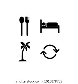 eat sleep beach repeat icon sign