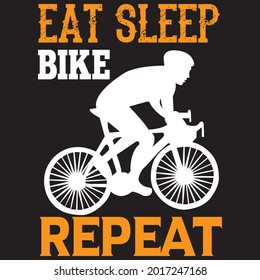 Eat Sleep Bike Repeat Tshirt Design Stock Vector (Royalty Free ...