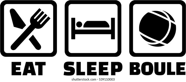 Eat sleep boule icons