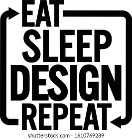 Eat Sleep Work Repeat Motivational Text Stock Vector (Royalty Free ...