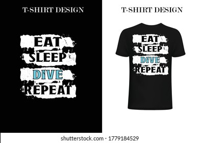 eat sleep dive repeat.Cuba diving t-shirt design