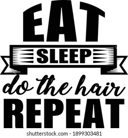 Comer El Sueño Repite El Pelo, Archivo Vector Del Pelo
