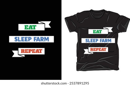 Eat Sleep Farm Repeat Camiseta