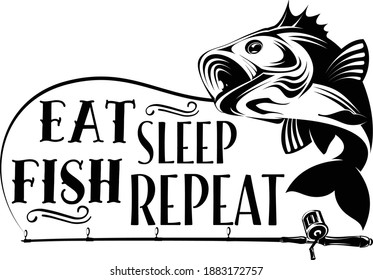 Eat, Sleep, Fish, Repeat Svg  svg