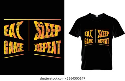 Comer juego de sueño repetir diseño de camiseta
