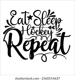 Eat Sleep Hockey Repeat cut file