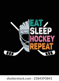 Eat Sleep Hockey Repeat Cutting Printable Files