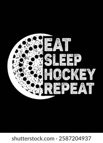 Eat Sleep Hockey Repeat Cutting Printable Files